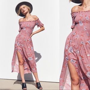 Kimchi Blue Smocked Midi Dress